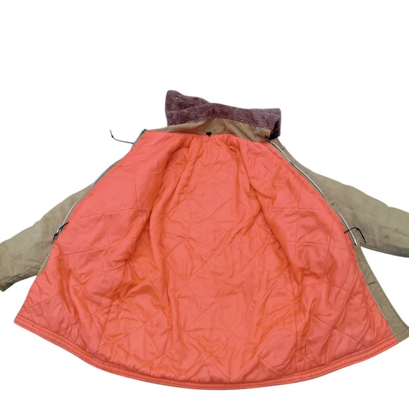 Vintage Military Parka Jacket Faux Fur Hood/Collar Men's Medium - Picture 2 of 16